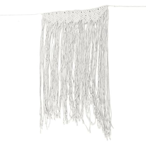 Tenture Murale Tissée Nordique, Macramé Artisanal, Décoration Maison Bohème, Tapisserie en Coton Naturel, Accrochage Mural pour Salon, Chambre, 1 Pièce, Style Scandinave (1/5)
