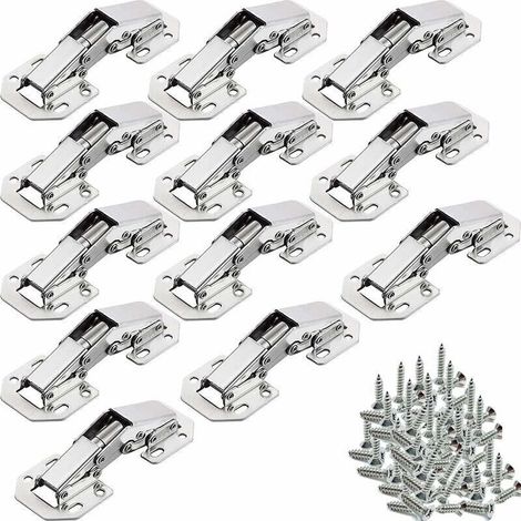 12Pcs Charnires Porte Placard, Charniere Porte Cuisine, 90Charniere Meuble,Charnire Invisible, Faites Correspondre la vis , Convient aux portes D\'armoires,Portes d\'armoires de Bureau