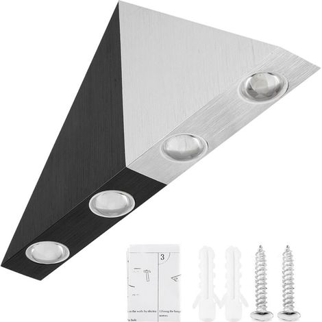 AC85-265V 5W LED Wall Light Triangle Sconce Lamp for Home Bedroom Bar Cafe Cold White (1/5)