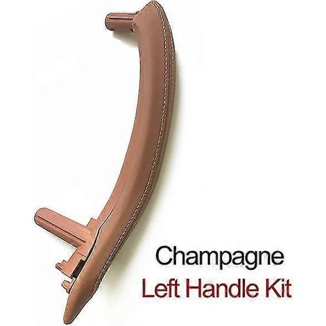 Poignée de porte intérieure gauche et droite améliorée avec revêtement extérieur en cuir pour BMW X5 X6 F15 F16 2014-2018 Poignées de porte intérieures Gauche Champagne (1/5)