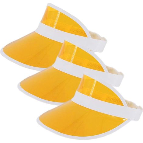 Visière de soleil en plastique multicolore avec protection UV pour chapeau, casquette et couvre-chef pour golf, tennis et vélo