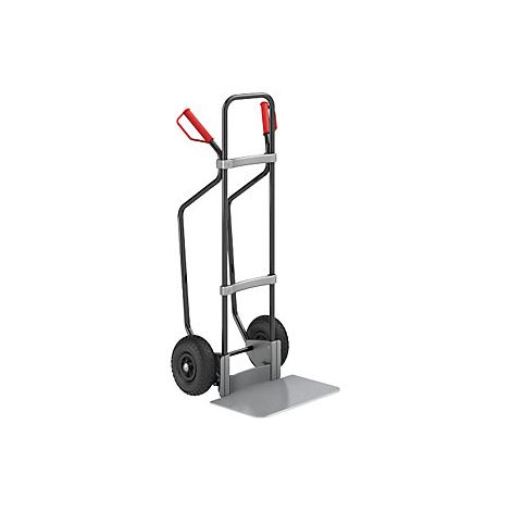 eurokraft pro  Carrello per sacchi con pattini  nero  piano di