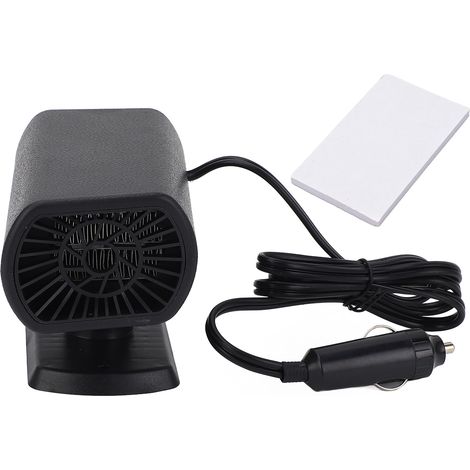 Eosnow Ventilateur de chauffage de voiture 200W 12V, chauffage rapide, vent chaud, dégivrage de pare-brise, désembuage pour la conduite en hiver, noir
