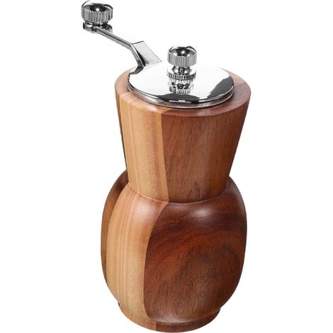Moulin à poivre manuel, bois et inox, à manivelle (1/5)
