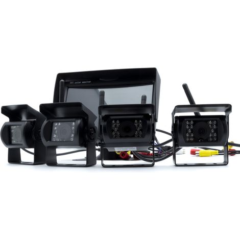 Kit di retromarcia wireless da 7" con 4 telecamere IR - Monitoraggio a 360° e visione notturna (1/5)