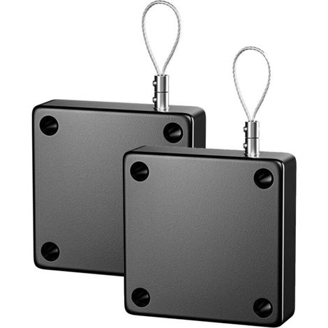 Ferme Porte Automatique, 2 Pcs 12KG Ferme-porte à Capteur Automatique, Installation Sans Trou, Fermeture Porte à Cordon, Avec Clé de Serrage et Adhésif, pour Chambre à Coucher Salle de Bain Bureau