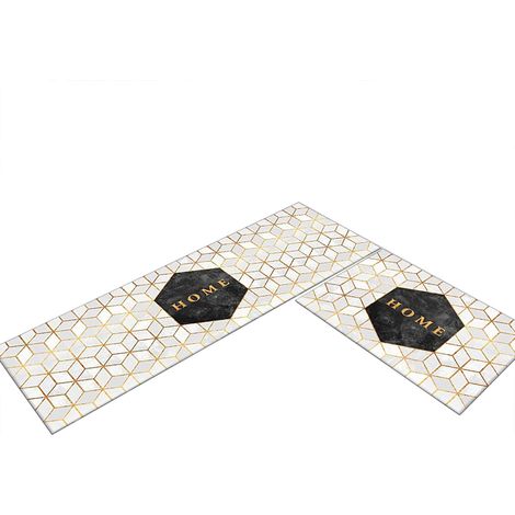 Tapis De Sol - Microfibre Absorbante - Antidérapant TPR - Pour Cuisine Salle De Bain Entrée - 40x60 Cm Et 40x120 Cm - Lot De 2 (1/4)