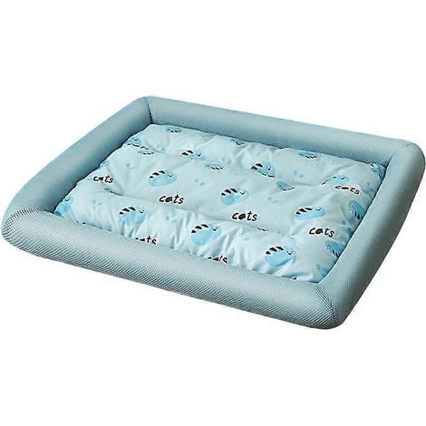 Kühlendes Welpen- und Kätzchenkissen, Matratze, Kissen, kühl, blau, Größe M (mittelgroß), weich, für Katzen und kleine Hunde