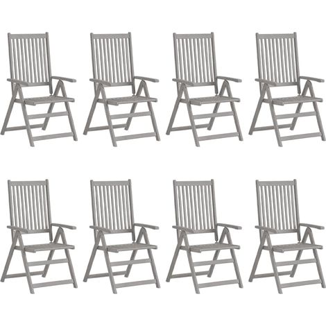 Maison Exclusive - Verstellbare Gartenstühle mit Auflagen 8 Stk.