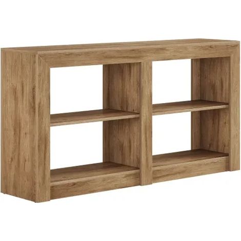 Mesa consola de entrada de MDF marrón 150 x 35 x 85 cm HOMVRA (1/5)