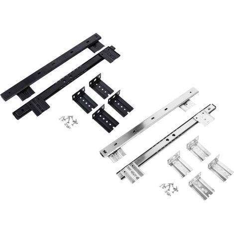Lot de 2 glissières à billes pour clavier, en acier laminé froid, (1/5)