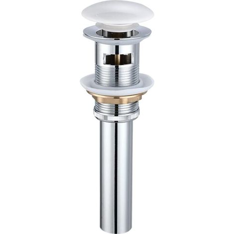 Bonde de lavabo de salle de bain, kit de bonde de lavabo de salle de bain, bonde de lavabo de salle de bain, laiton, bonde de lavabo avec trop-plein et bouchon (1/4)