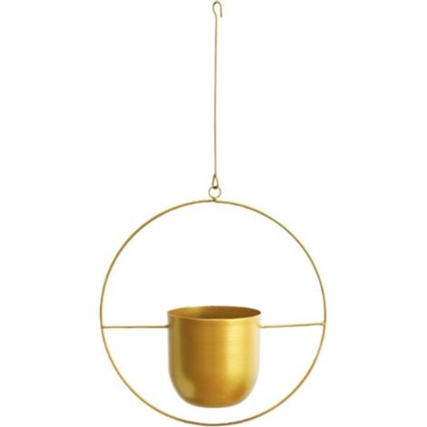 Pots de fleurs suspendus minimalistes en métal pour jardin intérieur et extérieur, dorés-B (1/4)