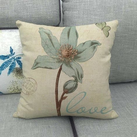 Housse de coussin,Coussin de garnissage 45x45 cm - Rétro A- linge de haute qualité (1/5)