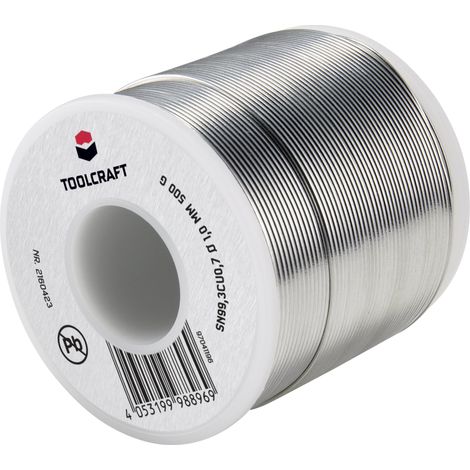 Étain à souder sans plomb TOOLCRAFT bobine Sn99,3Cu0,7 ROL1 500 g 1 mm Q871522 (1/3)
