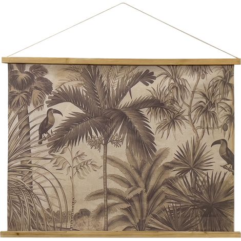 Signes Grimalt Cuadro Adorno Pared  Lienzo Enrollable Tropical Cuadros Gris 2x100x75cm 33836 (1/2)