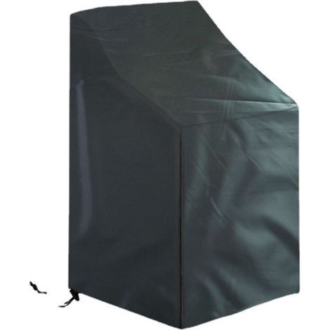 Housse salon de jardin pour 4 à 6 chaises empilables – Dimensions 64 x 64 x H 70/120 cm – Tissu Oxford 420D résistant aux intempéries (1/4)