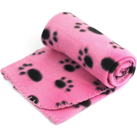 Couverture douce pour chiot ou chaton , motif empreintes de pattes,60cmx70CM (1/5)
