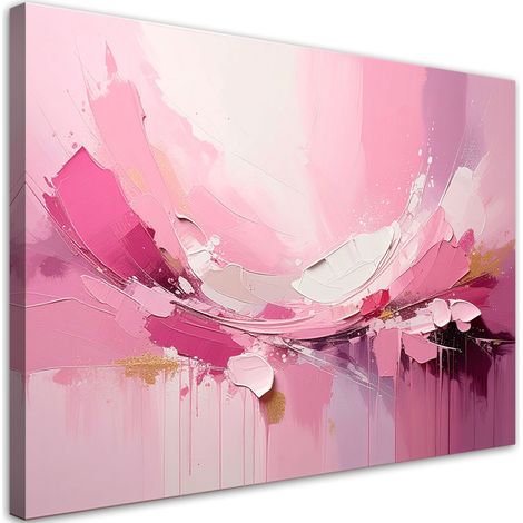 Wandbild Rosa Abstraktion inspiriert von Blumenform 30x20 (1/5)