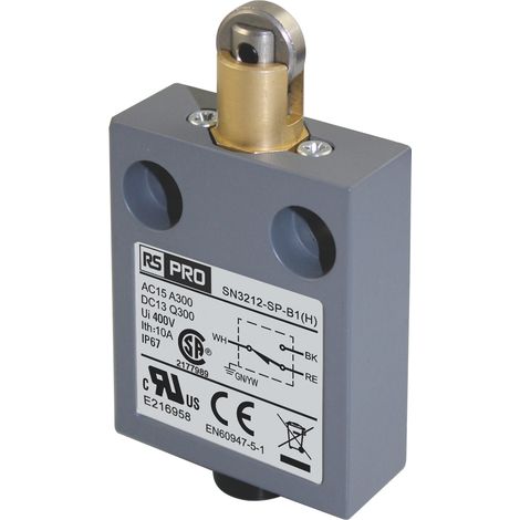 Interrupteur de fin de course RS PRO, A galet, 1 NF / 1 NO, 3A, 240V c.a. ( Prix pour 1 )