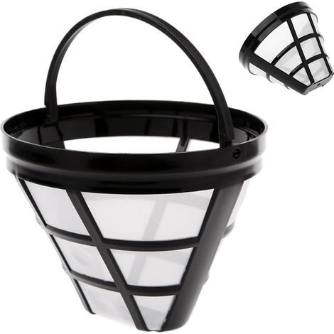 filtres à café permanents taille 4, réutilisables pour 8 à 12 tasses de café, en acier inoxydable et tissu, lavables, compatibles lave-vaisselle, sans papier, filtre permanent, filtre à café pour (1/5)