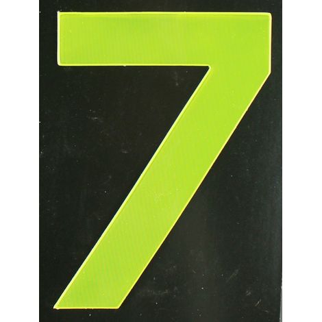 Conacord Reflektierende Klebezahl 7 gelb 80 mm 7 Klebebuchstaben & Zahlen (1/2)