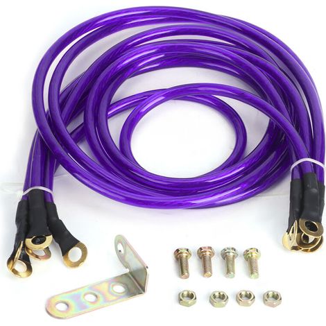 Kit di modifica universale per sistema di cablaggio di messa a terra rinforzato a 5 punti per auto, per il miglioramento delle prestazioni del motore.