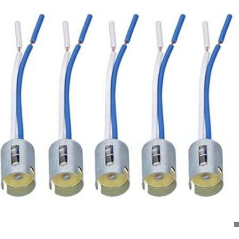 Douille d'ampoule LED - PZCC - 1156 - Métal et caoutchouc - 10 pièces - 3,5 pouces - 12V - Résistante à la chaleur (1/4)