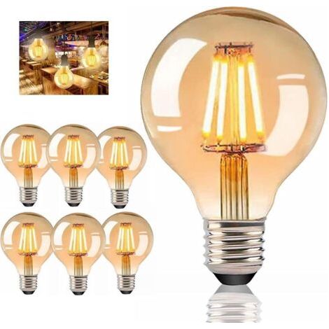 BUNTHAUS PA Ampoule Edison,2 Pièces E27 G125 4W Ampoule LED Vintage Lampe Décorative Ampoules Rétro Filament Ampoule Antique Blanc Chaud pour Restaurant, Café, Windows,Showrooms,Ampoules à Incandescen (1/5)