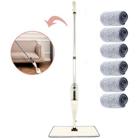 Balai Serpillère Vaporisateur, Balais Serpillère Nettoyer Sol Balai Lave Sol avec Reservoir Spray Mop Microfibre Balai Pulvérisateur pour la Maison, la Cuisine, Le Bois Dur, Le Stratifié, Le Bois (1/5)