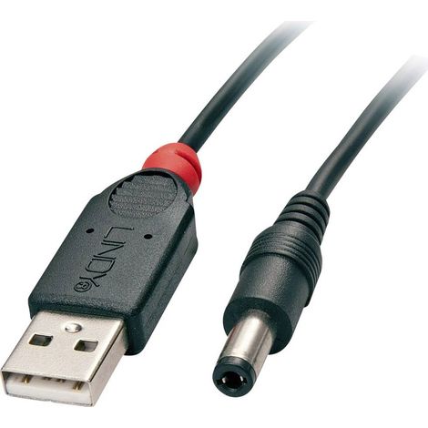 Cavo Lindy USB 2.0 da tipo A a DC 5,5 mm 1,5 m, 70268 (1/5)