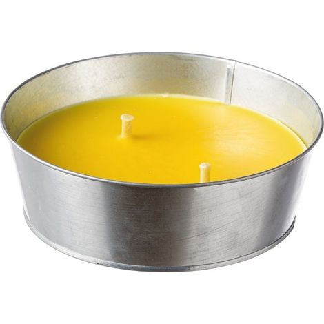 Regalo Italiano Candela Citronella Metallo D 17,5 Cm H 5,5 Cm 1 Pz