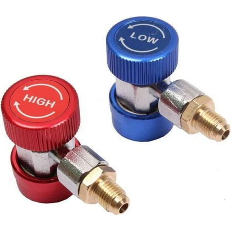 1 Coupleur rapide, R134a, réglable, adaptateur 1/4 pouce, climatisation automobile, kit réparation