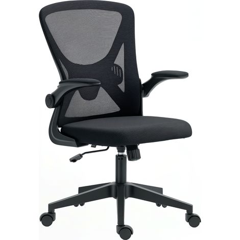 Mesh Back Office Chair, with Flip-Up Arms - Black (1/5)