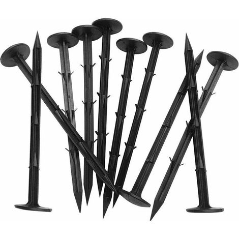 VURAHOME -Lot de 30 piquets de fixation en plastique pour le jardin - Convient pour les bâches et filets anti mauvaises herbes - 11 cm (1/5)