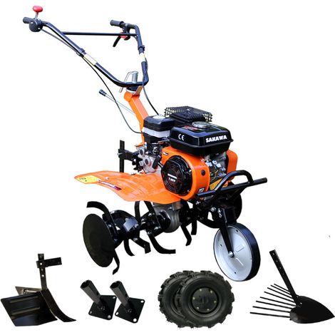 Motobineuse 1G72 + Roues 400x8 + Arracheuse de pommes de terre + Buttoir Réglable + Paires D'axes Fixes (1/5)