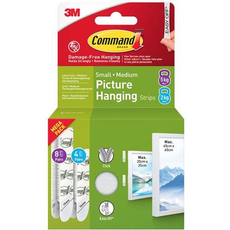 3M Command Picture Hanging Strips Value Pack - Medium & Small