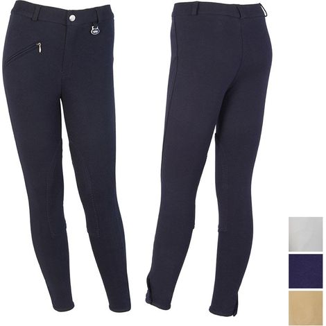 16 anni, blu: Gagnant pantalon d'équitation pour enfants en coton anatomiquement extensible