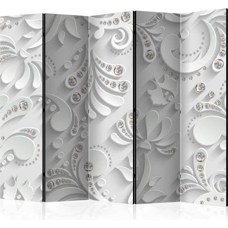 Paravento - Flowers with Crystals II [Room Dividers] - 225x172 (1/4)