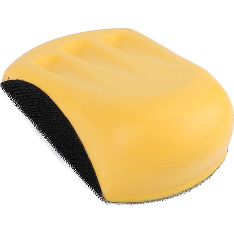 Schleifklotz aus PU-Schaum, weich, elastisch, mit Klettverschluss, mittlere Größe, ergonomisches Handschleifwerkzeug zum Polieren, 5 Zoll (125 mm) (1/5)