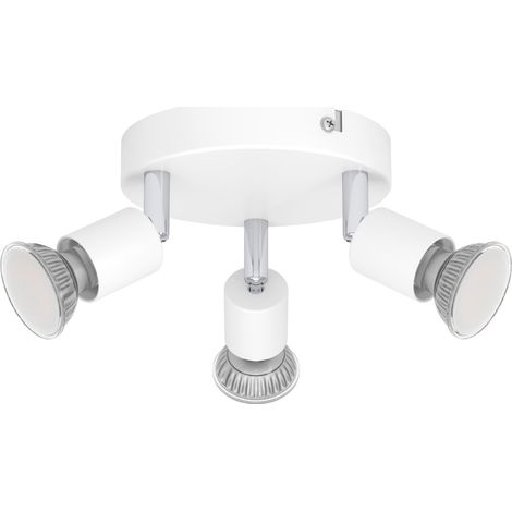 Eglo 3er Spot Rondell Stecci-E weiß Ø 14 cm Deckenlampe