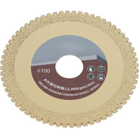 Disque de coupe et de meulage diamanté grain 60, 100 mm, pour carrelage, marbre et pierre. (1/5)