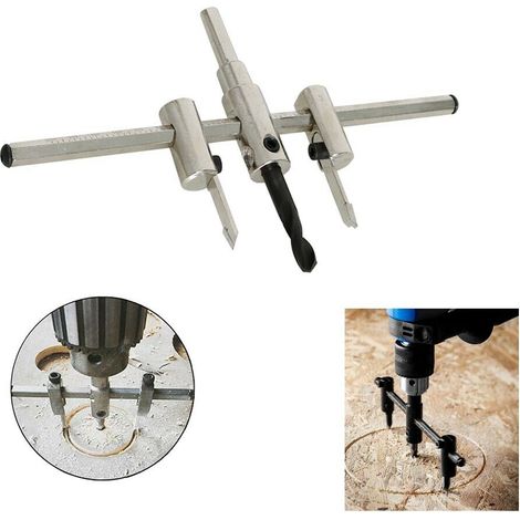 Kit Taglierina Circolare Guida . Regolabile Con Punta Per Trapano (1/3)