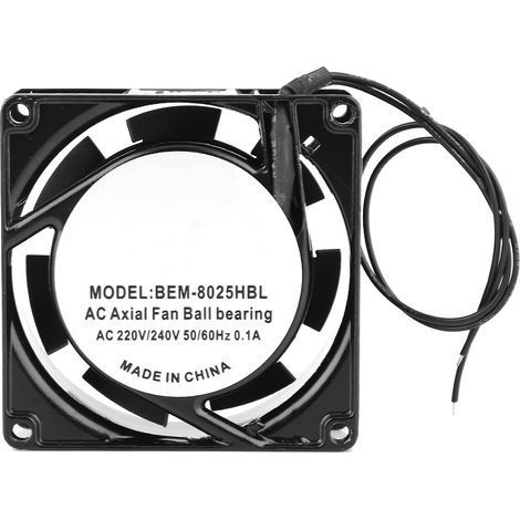Ventilateur silencieux, double roulement à billes, dissipateur thermique à faible bruit avec cadre en laiton pur, 80x25mm (1/5)