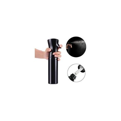 Spray vide Pulvérisateur de brume fine Bouteille de pulvérisation d'eau Continu Vaporisateur Bouteille de giclée vide rechargeable pour gribouillage de coiffures, noir,1 pièce,300ml (1/5)
