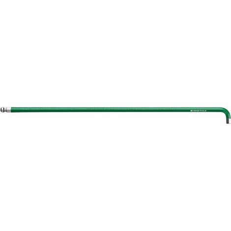 PB Swiss Tools 6-kant-Winkelschraubendreher 90° - 100° lang, mit Kugelkopf und kurzem Schenkel pulverbeschichtet, Sechskant: 2 mm (1/5)