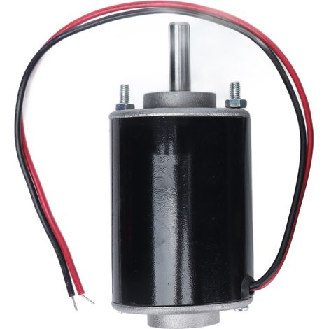 Moteur CC à aimant permanent, moteur à grande vitesse, adapté aux tondeuses à gazon, rotation avant et arrière, longueur d'arbre de 26 mm, 12 V, 3500 tr/min. (1/5)