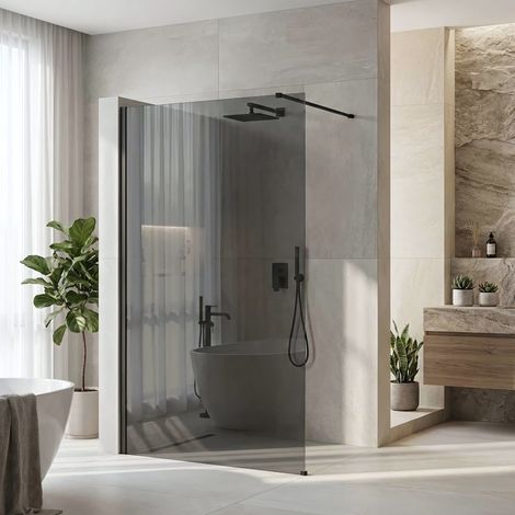 Paroi De Douche Rea Flexi Grey Black 120 (1/5)