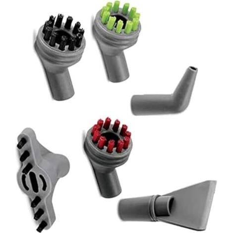 Lot de 6 brosses de rechange pour nettoyeurs vapeur Bissell SteamShot série 39N7, compatibles avec les modèles 39N7A, 39N7V, 39N7H et 2994B. Contient 3 brosses pour surfaces dures et une brosse pour l (1/5)