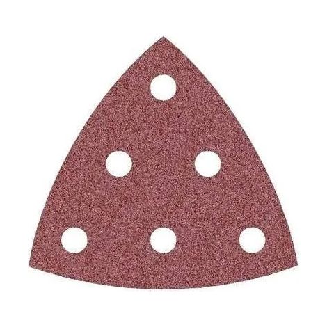 Klettgleiter 94x94x94 A/O, 120er Körnung, 6 Löcher, 50 Gleiter